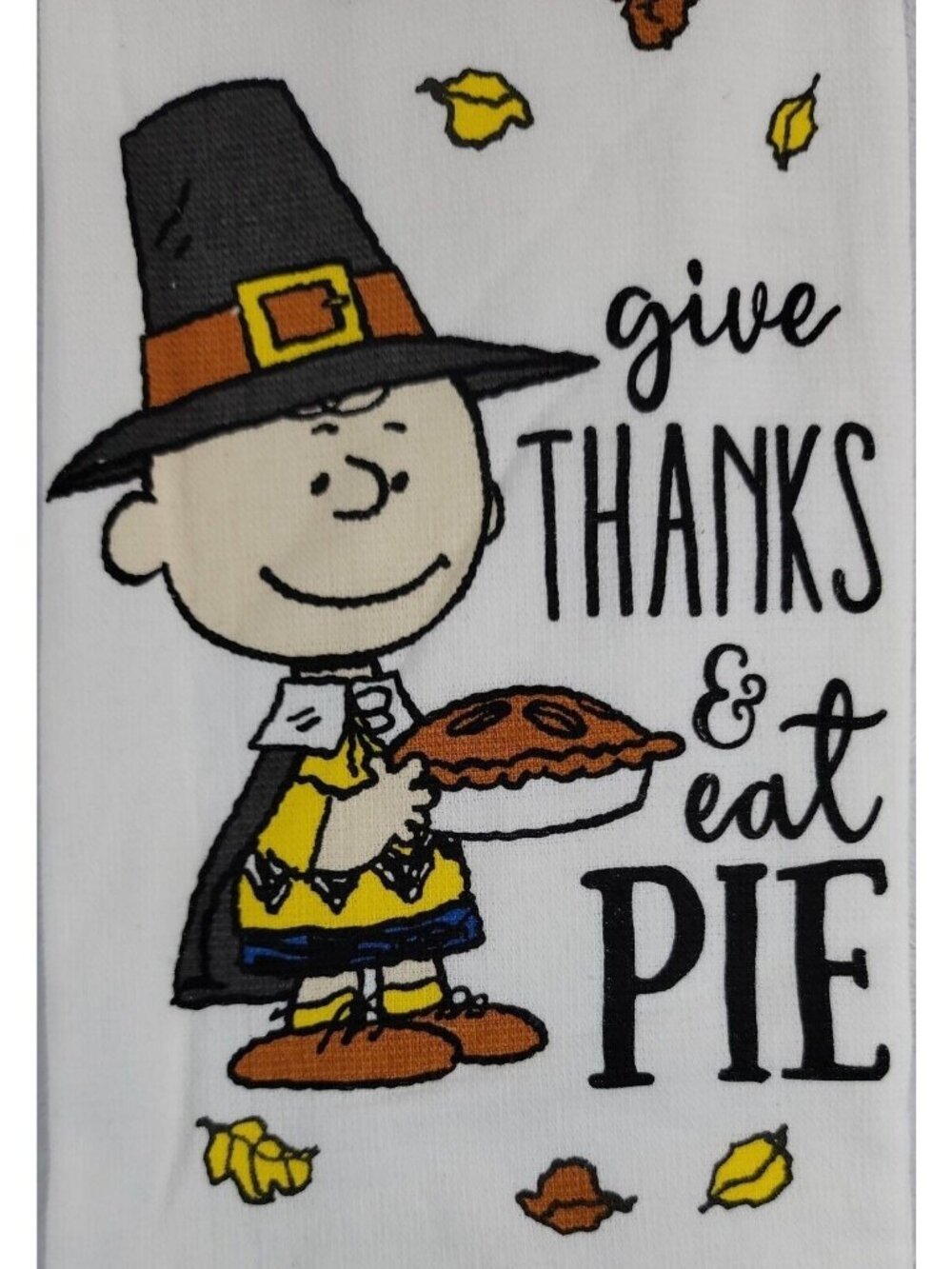 Peanuts Snoopy Charlie Brown Pilgrim Thanksgiving2 Pack Kitchen Towels-16" X 26"